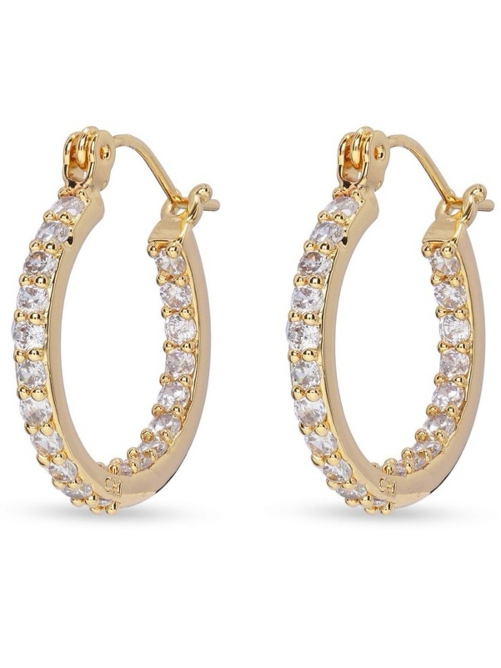 Crystal Haze Mini Serena Hoops in Clear